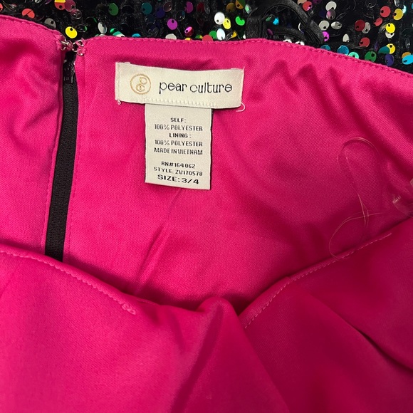 Pear Culture Spaghetti strapped mini Sequin Dress - Picture 7 of 7